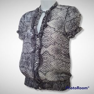 🎉3/$39 Zara Snakeskin Sheer Blouse